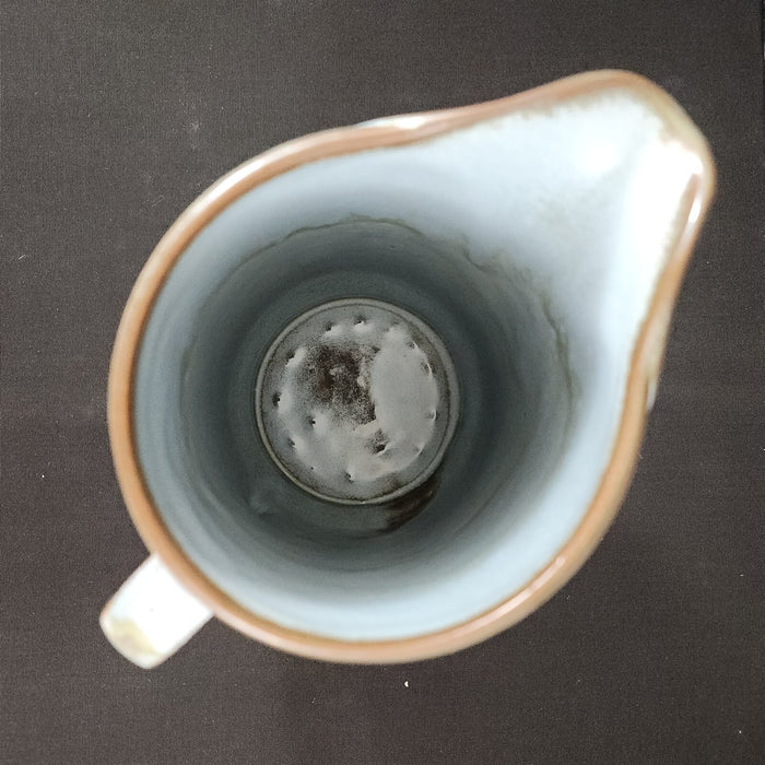 Frankoma Plainsman Woodland Moss Pitcher 40 oz Blue Brown Green Pottery