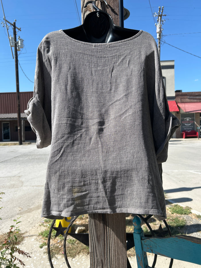 Frayed Gauze Top