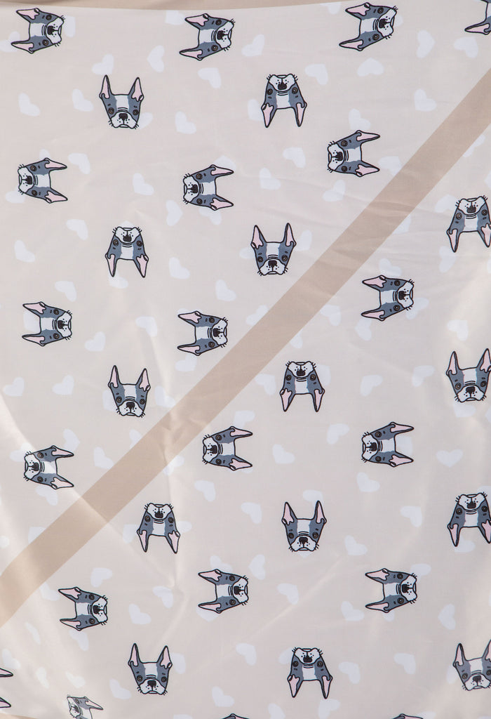 French Bulldog Satin Scarf