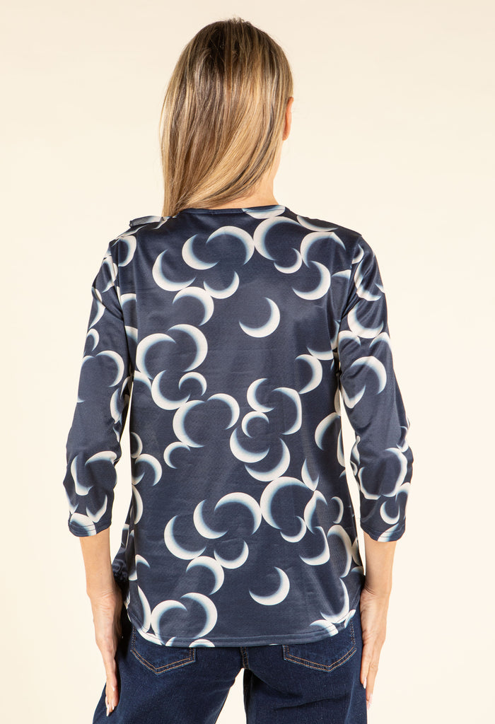 Frill Detail Half Zip Blouse