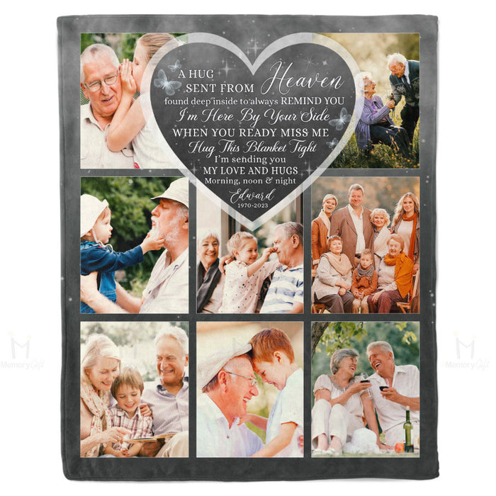 funeral blanket with picture