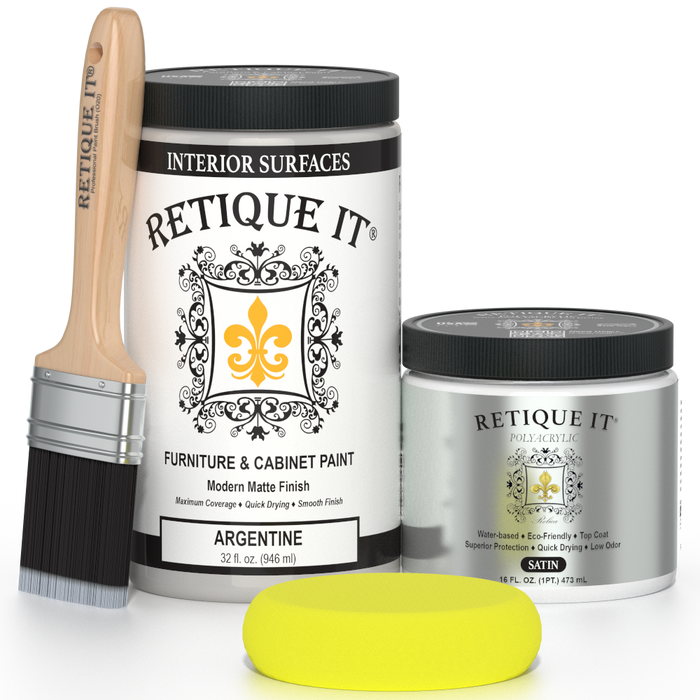 Retique It furniture and cabinet paint in a quart, designed for furniture refinishing and cabinet painting, shown in the image.