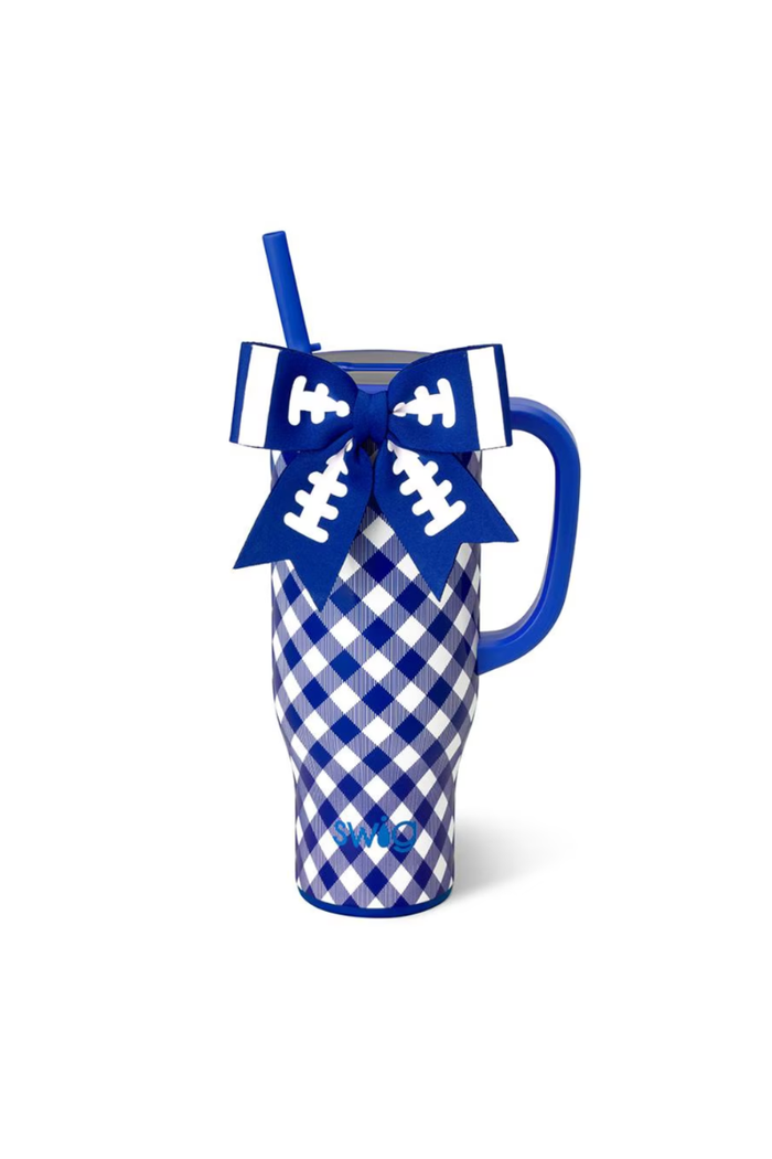 Game Day Gingham Royal Mega Mug 30oz