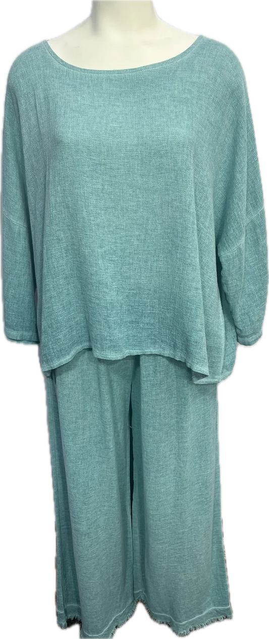 Gauze 3/4 Sleeve Top MULT COLORS