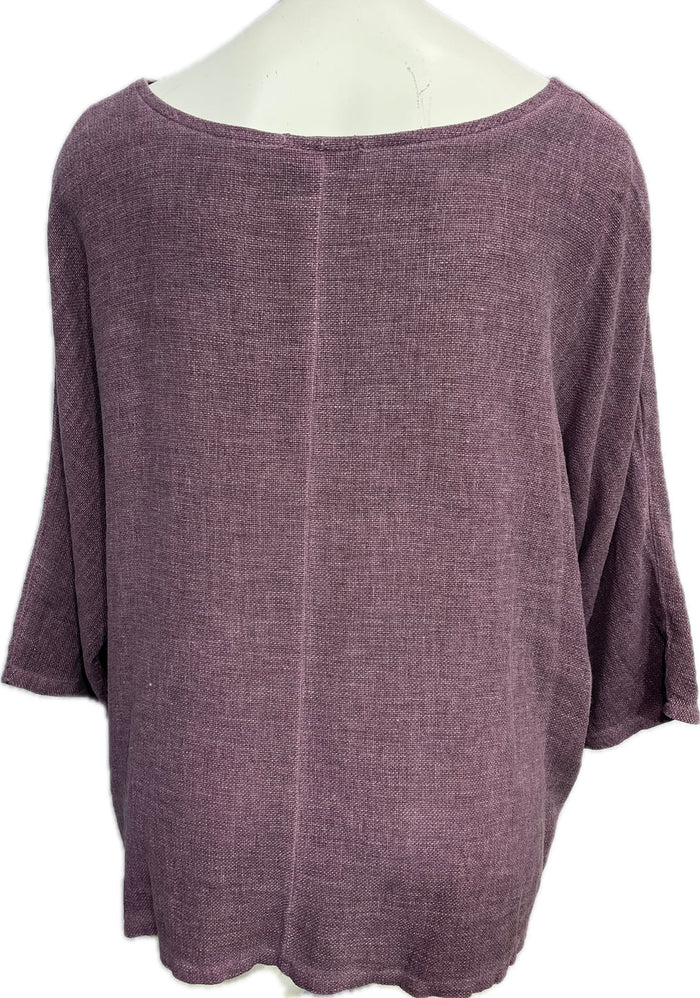 Gauze 3/4 Sleeve Top MULT COLORS