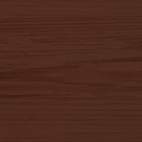 Swatch of Retique It Gel Stain in Red Mahogany showing rich, deep red-brown wood stain on sample wood.