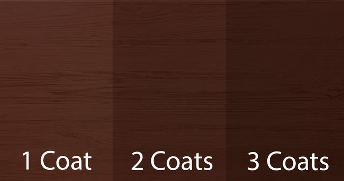 Retique It Gel Stain in Red Mahogany, showing a swatch of the rich, deep wood stain with smooth gel texture.
