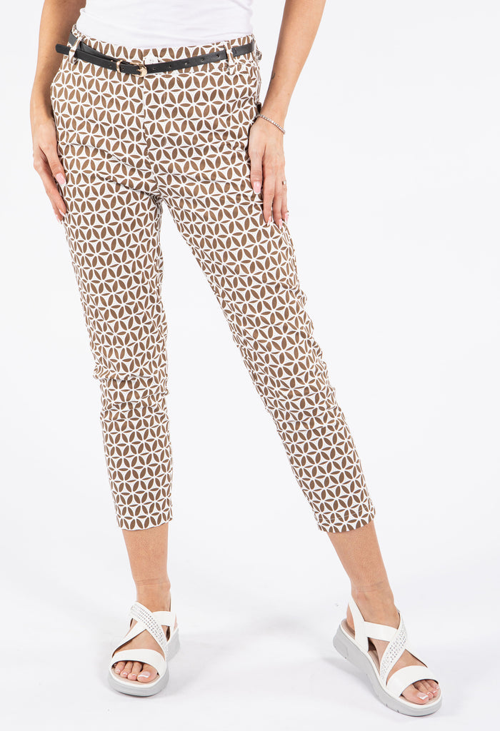 Geometric Slim Fit Trousers
