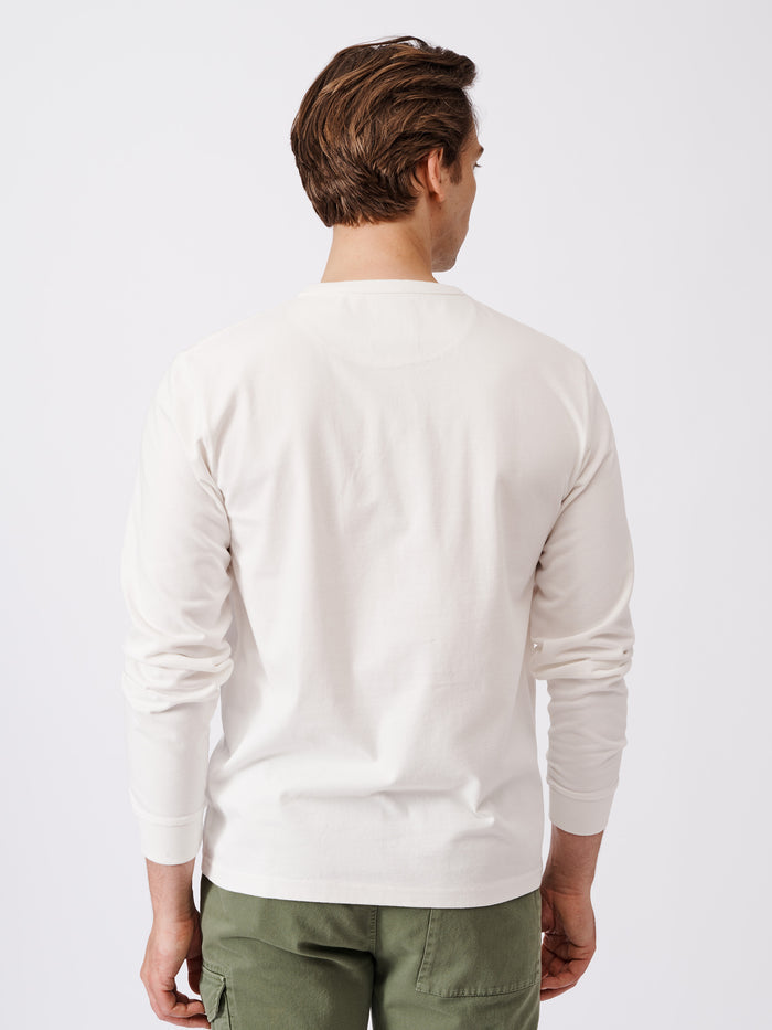 Aubin Chalk White George Long Sleeve T-Shirt | Long Sleeve Tee