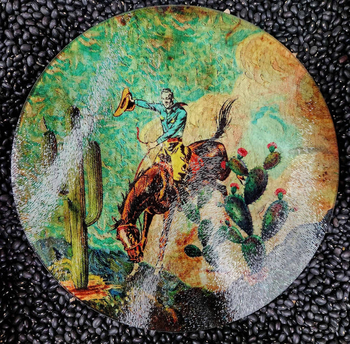 Glass Cutting Board/Charcuterie/Trivet: Large 12"