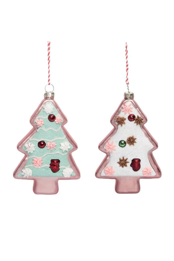 Glass Gingerbread Tree Ornament