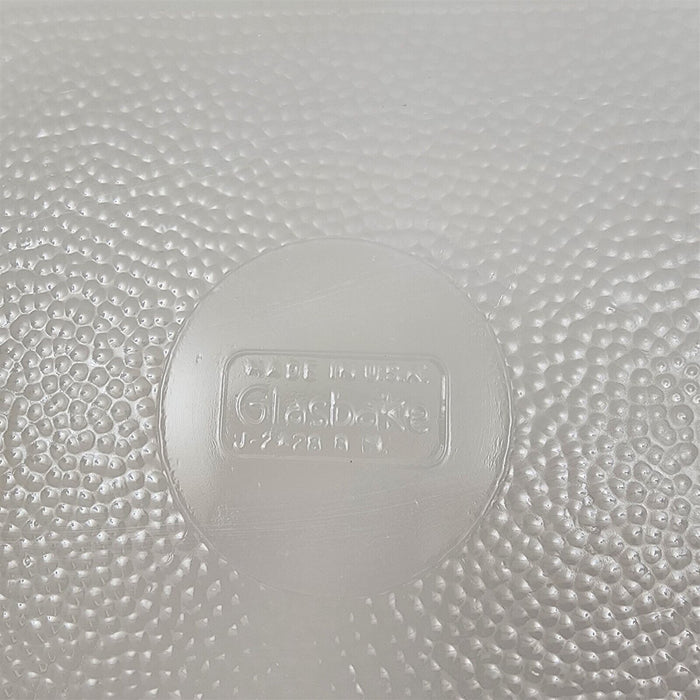 Glassbake Milk White Glass Hunter Currier & Ives J2288 Casserole Baking Pan