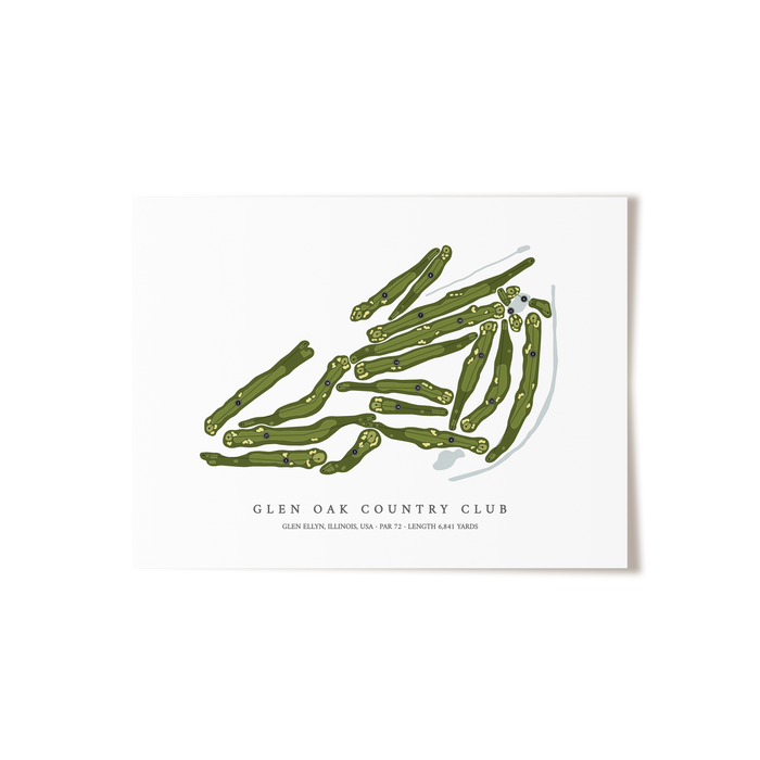 Glen Oak Country Club | Golf Course Print | Unframed