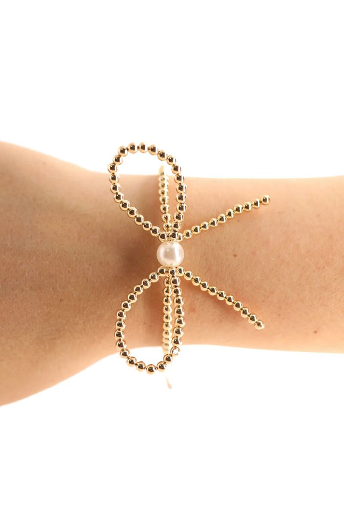 Gold Bow Bracelet - S/M