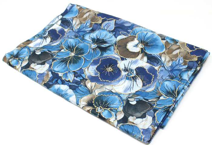 Golden Floral Scarf
