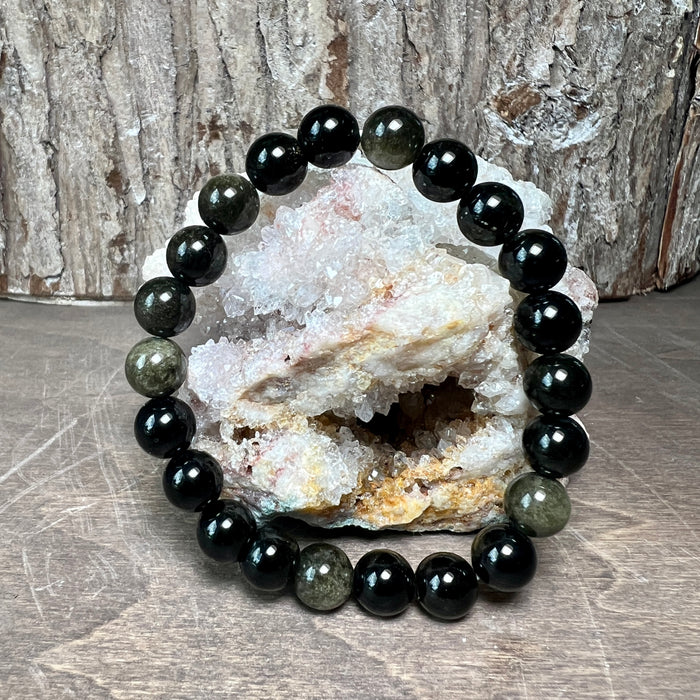 Golden Sheen Obsidian Bracelet