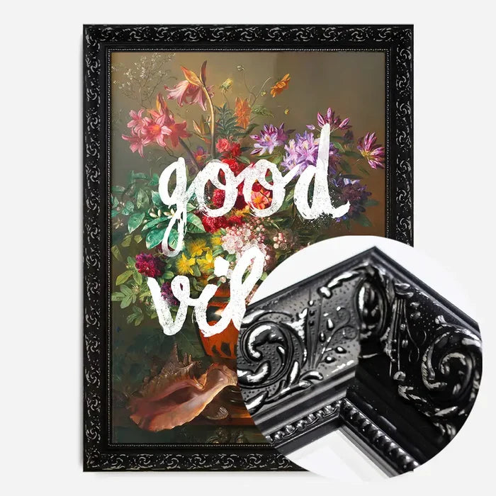 21x30cm | 8¼ x 11¾in / Black Ornate Frame