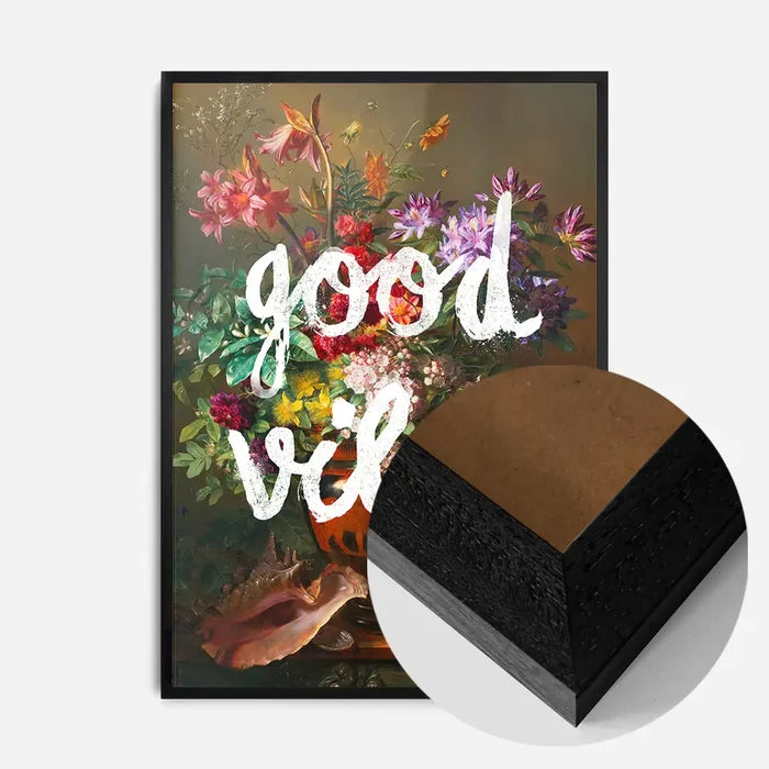 21x30cm | 8¼ x 11¾in / Black Wood Frame