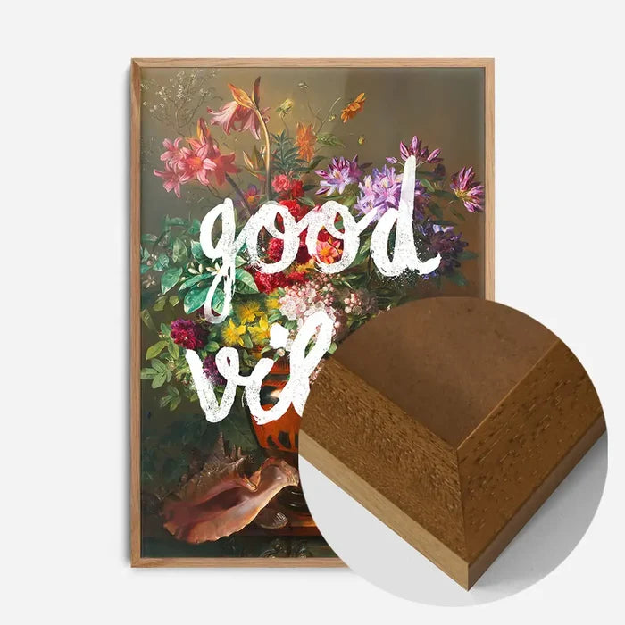 21x30cm | 8¼ x 11¾in / Oak Wood Frame