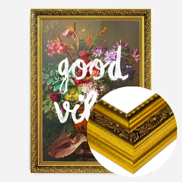 21x30cm | 8¼ x 11¾in / Gold Ornate Frame