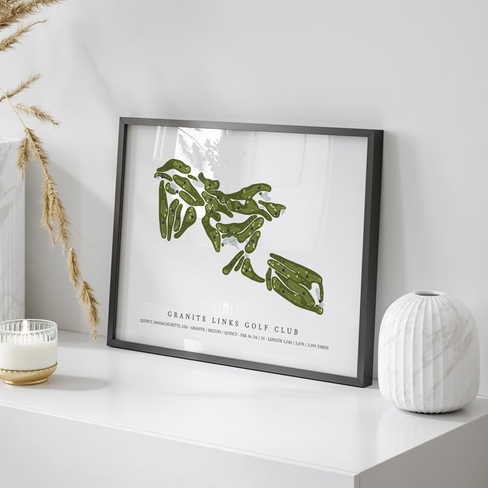 Granite Links Golf Club | Golf Course Print | On Table
