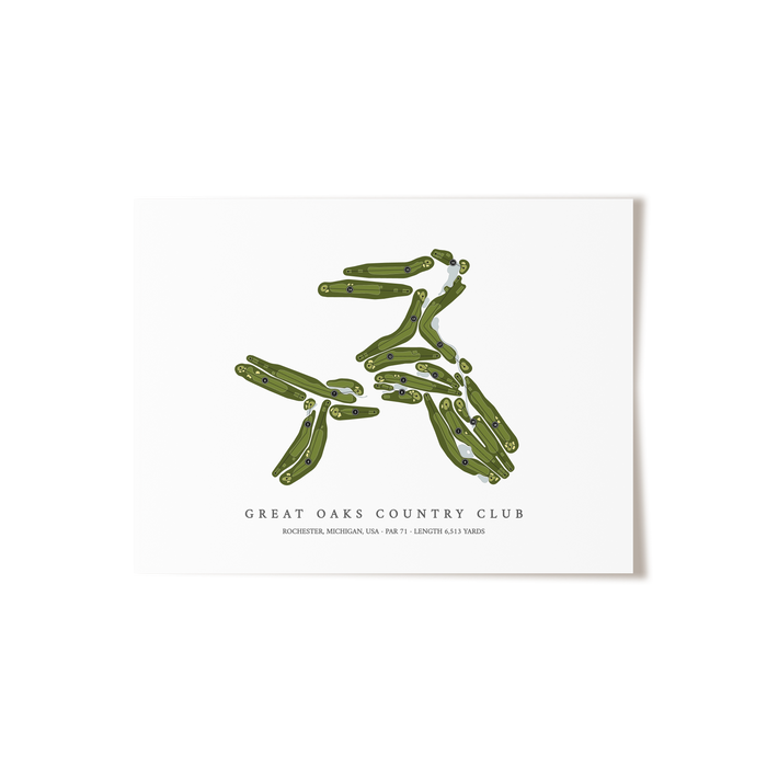 Great Oaks Country Club | Golf Course Print | Unframed