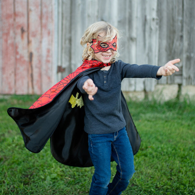 Great Pretenders - Reversible Spider & Bat Cape with Mask