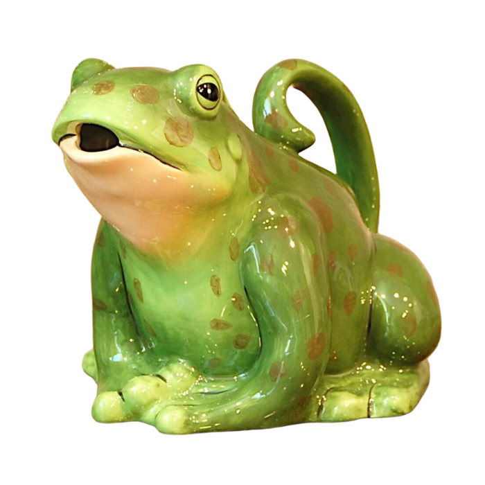 Green Frog Teapot Decorative Animal Décor Tea Pot Ceramics by Blue Sky Clayworks