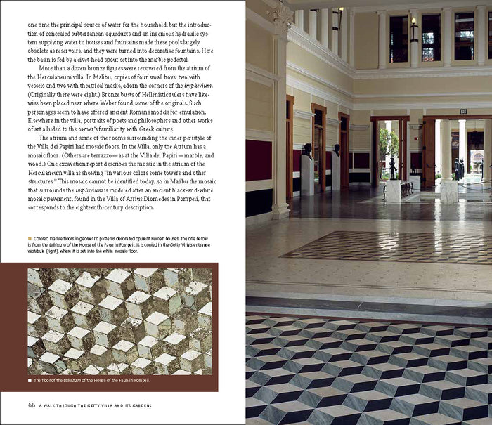 Inside page of 'Guide to the Getty Villa'.