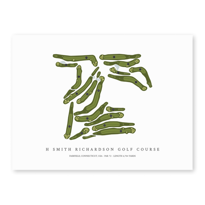 H Smith Richardson Golf Course | Heritage Style Golf Course Print | Unframed