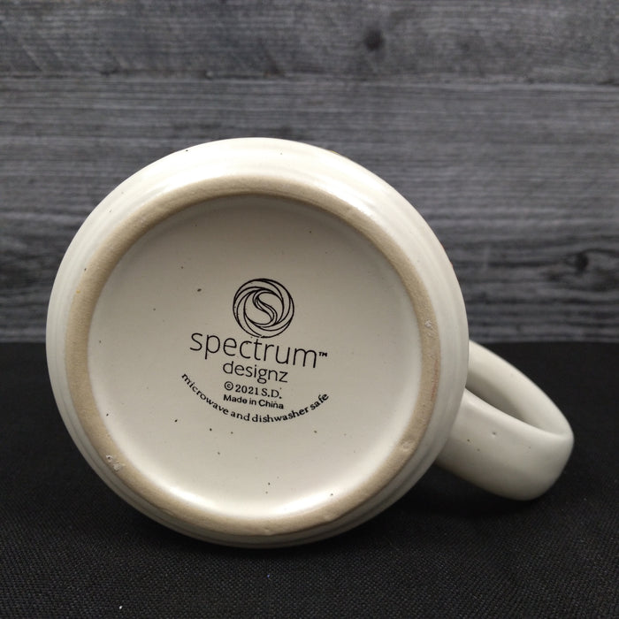Halloween Pumpkin Coffee Mug Fall Leaves Ceramics Tea Cup 17oz 483ml by Blue Sky