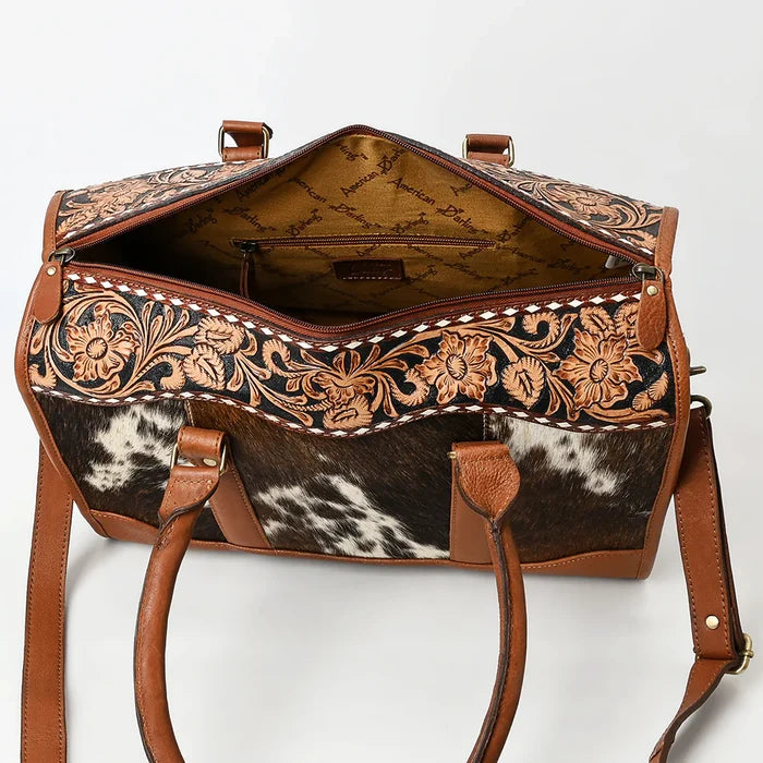 Hand Tooled Cowhide Leather Duffle