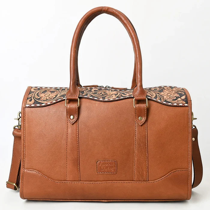 Hand Tooled Cowhide Leather Duffle