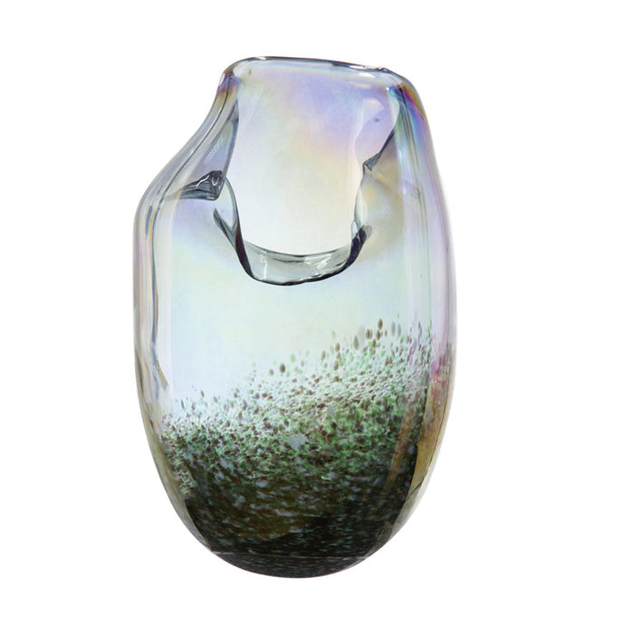 Handmade Glass Vase I in blue and green glass from A and B Home