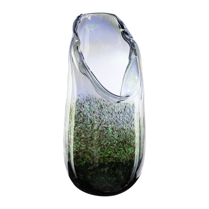Handmade Glass Vase II in blue and green glass from A and B Home