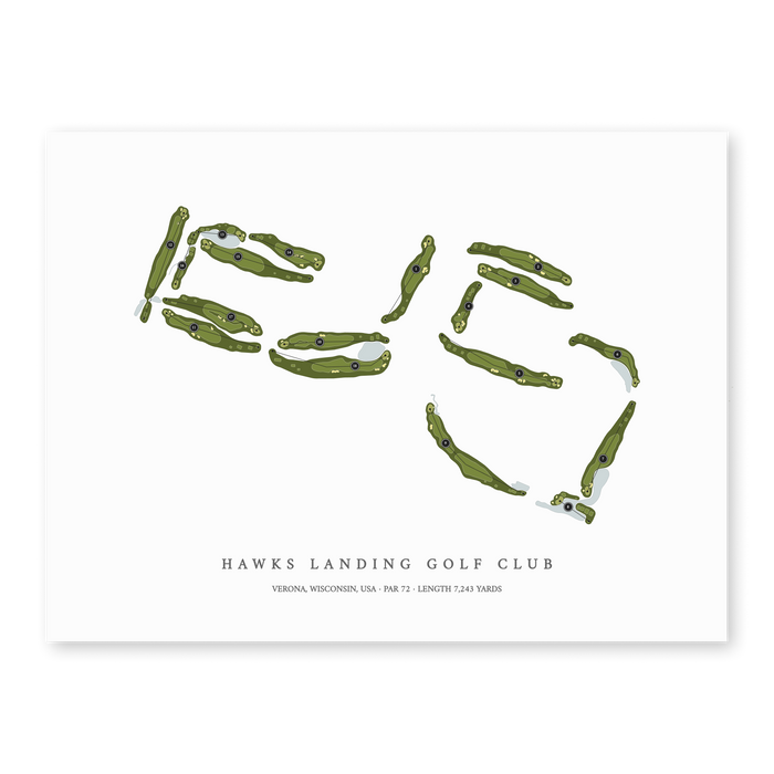 Hawks Landing Golf Club | Golf Course Print | Unframed