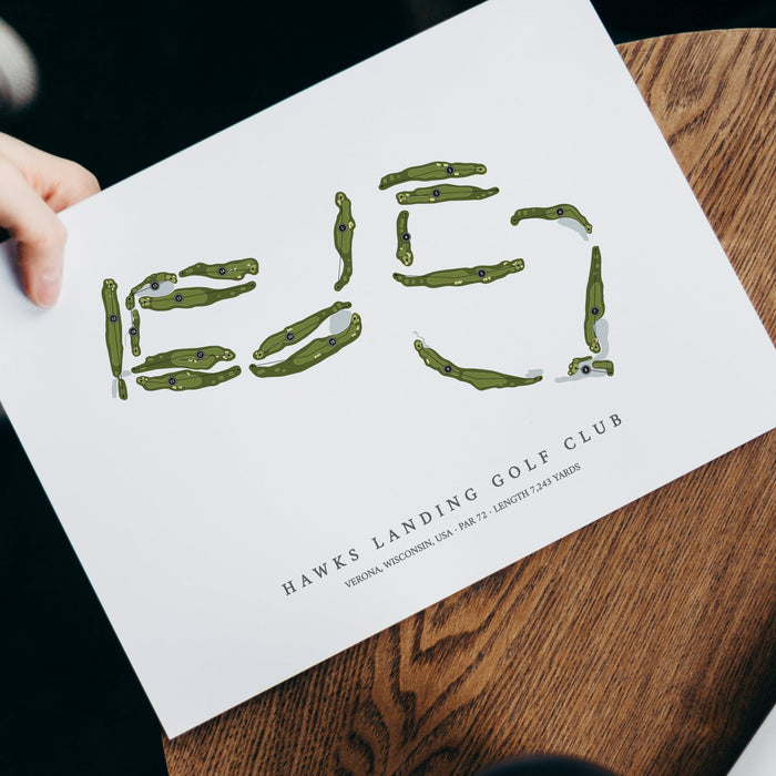 Hawks Landing Golf Club | Golf Course Print | With Laptop
