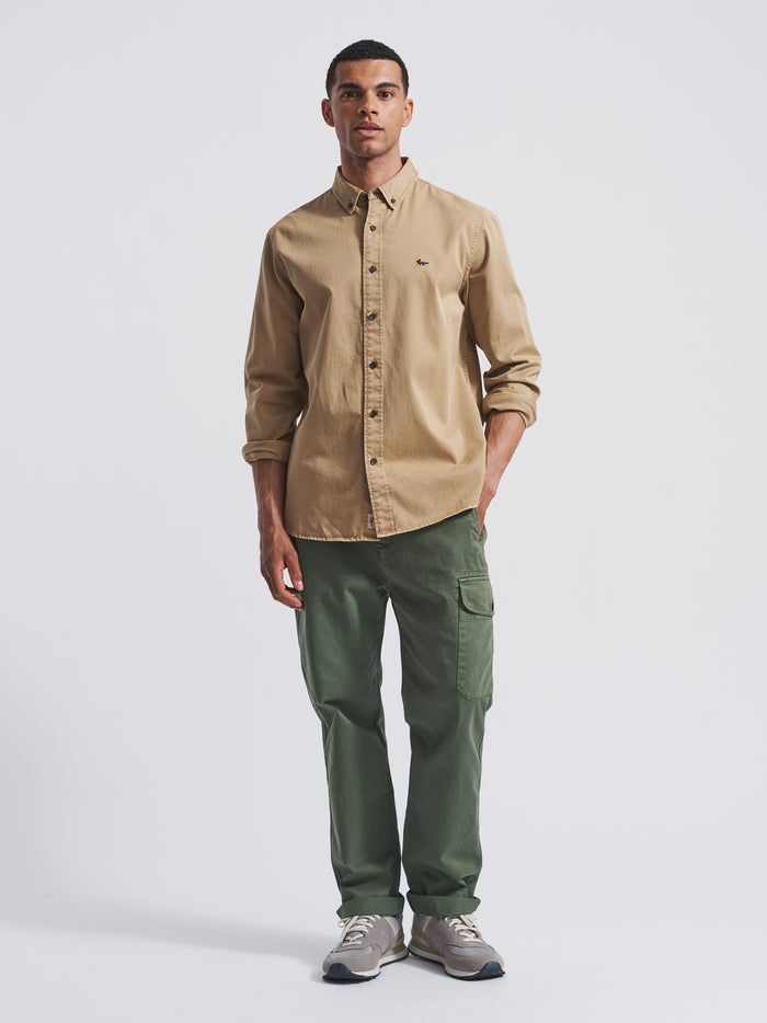 Aubin Sand Hessle Shirt | Oxford Shirt