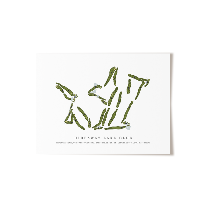 Hideaway Lake Club | Golf Course Print | Unframed