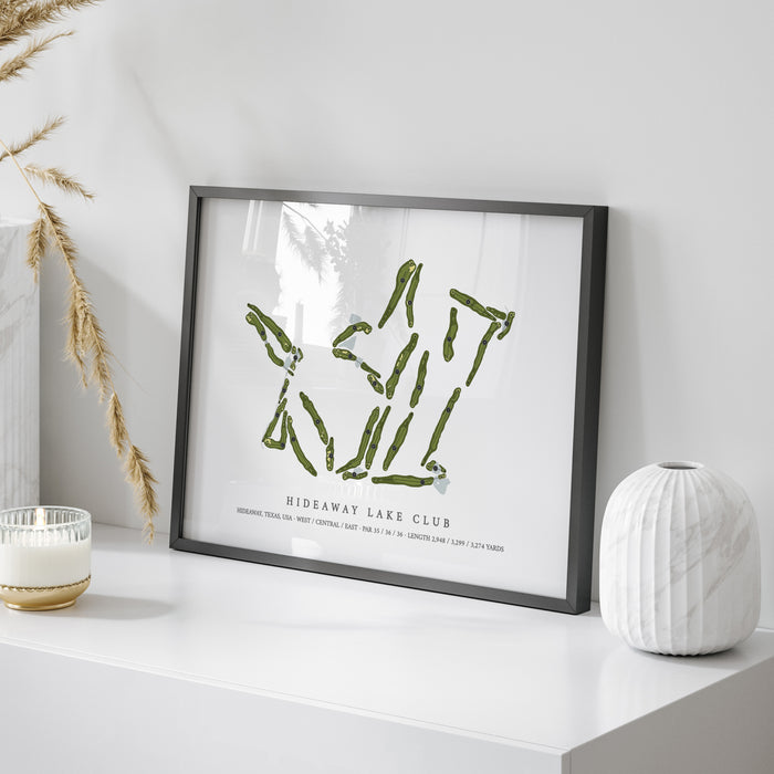 Hideaway Lake Club | Golf Course Print | On Table