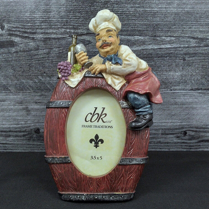 Home Décor Chef Drinking Wine Picture Holder
