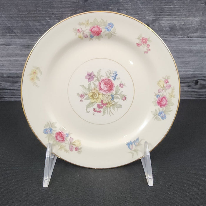 Homer Laughlin Dresden Bread Plate Set of 4 Eggshell Nautilus Floral 6 1/4â€ USA