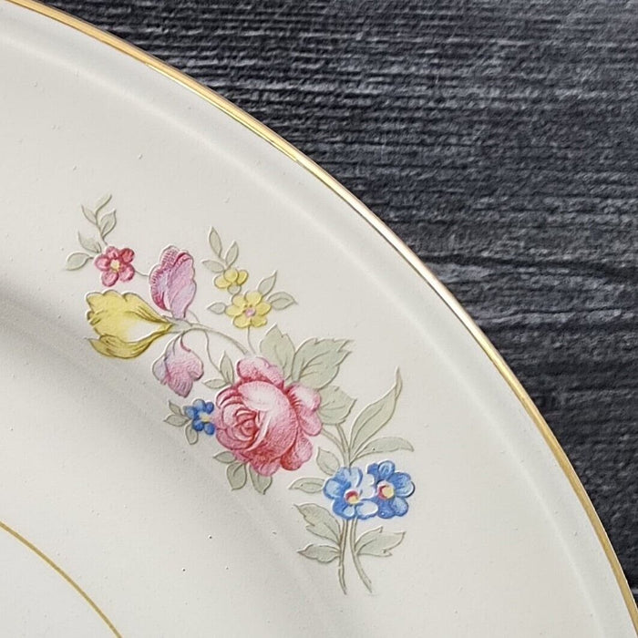 Homer Laughlin Dresden Saucer Set of 4 Eggshell Nautilus Floral 6â€ USA