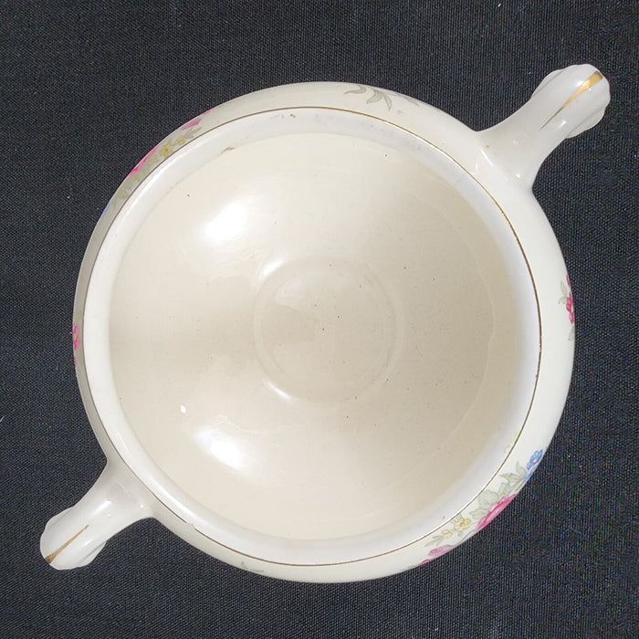Homer Laughlin Dresden Sugar Bowl No Lid Eggshell Nautilus Floral USA
