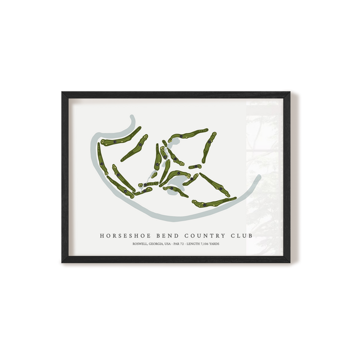 Horseshoe Bend Country Club | Golf Course Print | Black Frame