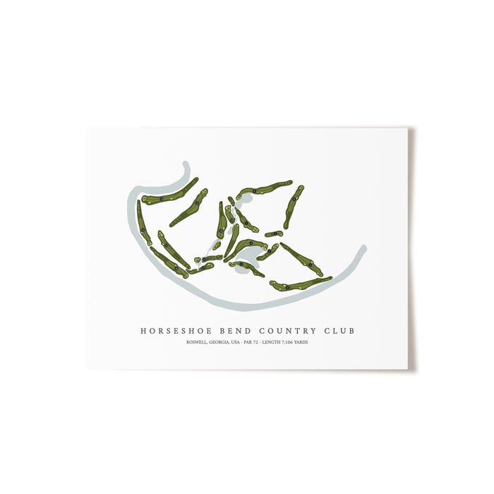 Horseshoe Bend Country Club | Golf Course Print | Unframed