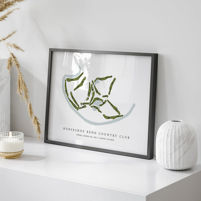 Horseshoe Bend Country Club | Golf Course Print | On Table