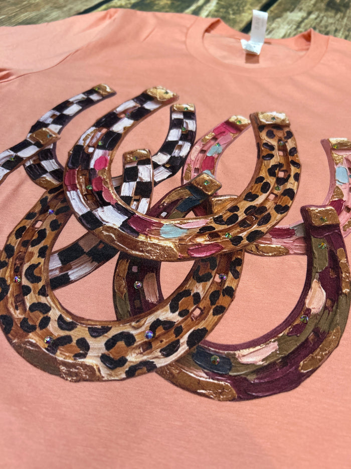 HORSESHOE BLING TEE