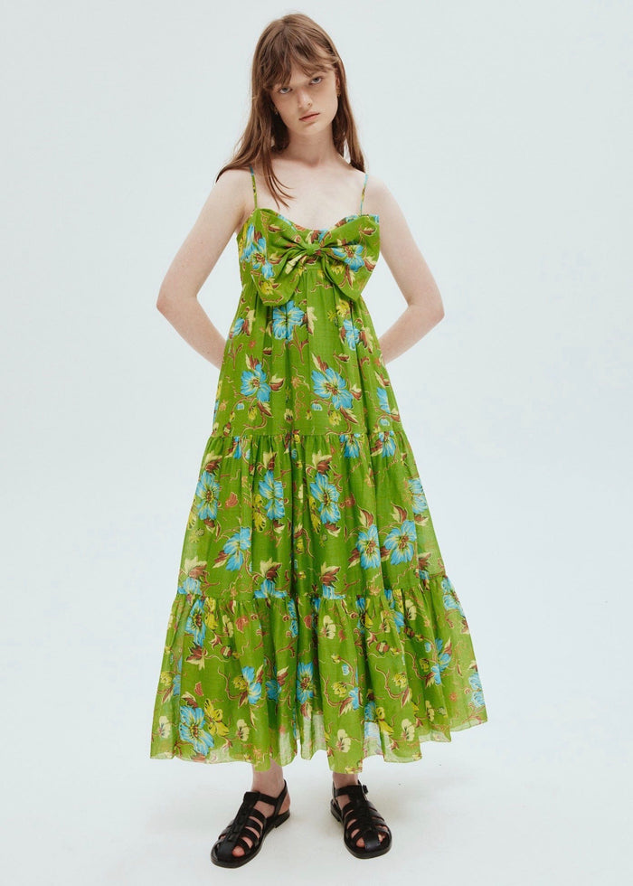 Hotel Lamu Midi Dress (Palm)