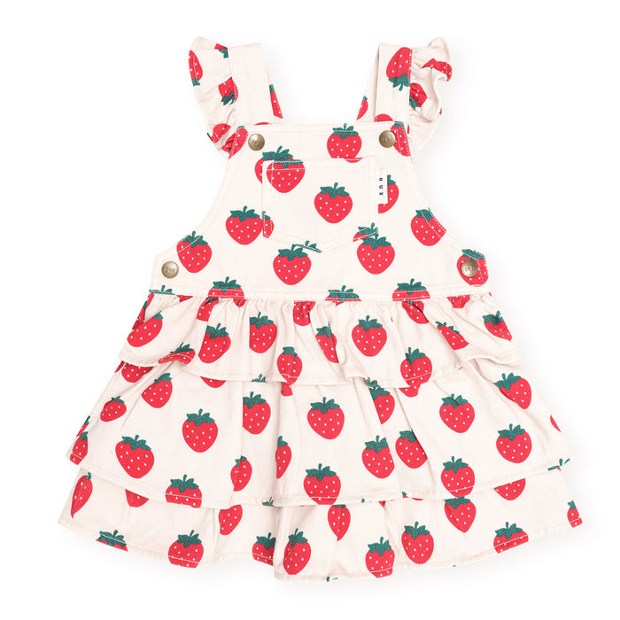 Hux Strawberry Tiered Pinafore